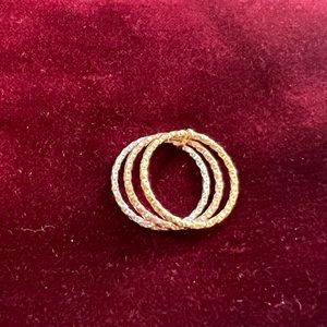 Tri-color Ring - 18K Saudi Gold, Size 7.5